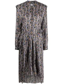 ISABEL MARANT: Платье с растительным принтом 