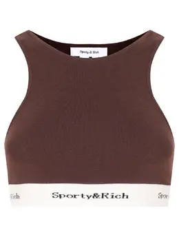 SPORTY & RICH: Коричневый топ 