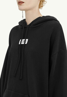 MM6 Maison Margiela: Чёрная толстовка 