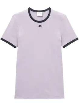 Courrèges: Фиолетовая футболка 