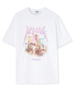 MSGM: Белая футболка 
