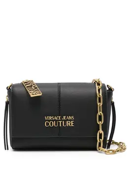 Versace Jeans Couture: Чёрная сумка через плечо 