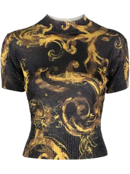 Versace Jeans Couture: Топ с принтом 