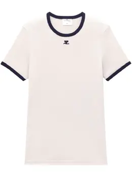 Courrèges: Светлая футболка 