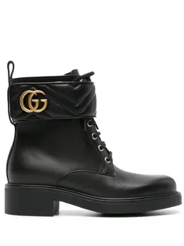 Gucci: Чёрные ботинки  Double G