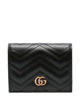 Gucci: Чёрный кошелёк  GG Marmont