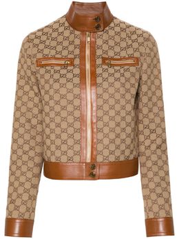Gucci: Кожаная куртка  GG
