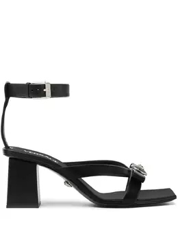 Versace: Чёрные сандалии  Gianni