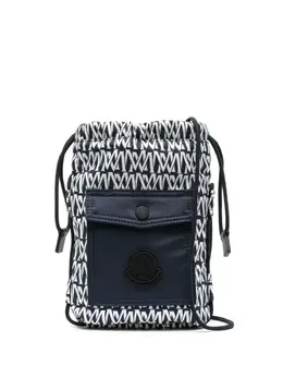 Moncler: Синяя сумка через плечо 