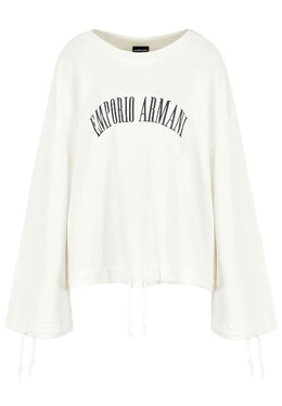 EMPORIO ARMANI: Белый свитшот 