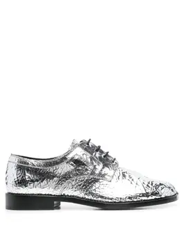 Maison Margiela: Серебристые лоферы  Tabi