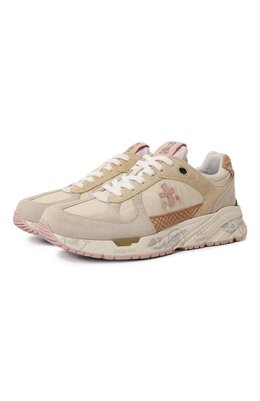 Premiata: Бежевые кроссовки  Mased