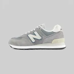 New Balance: Серые кроссовки  574