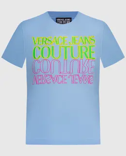 Versace Jeans Couture: Голубая футболка 