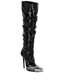 Philipp Plein: Чёрные ботинки  Crystal