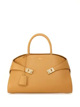 Ferragamo: Коричневая сумка-шоппер 
