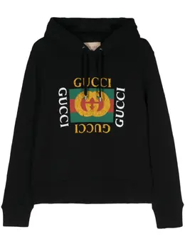 Gucci: Хлопковая толстовка  Interlocking G