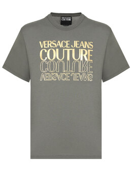 VERSACE JEANS COUTURE: Зелёная футболка 