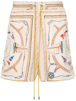 RHUDE: Шёлковые шорты 