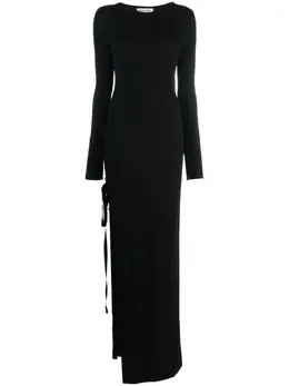 Saint Laurent: Платье с разрезом 