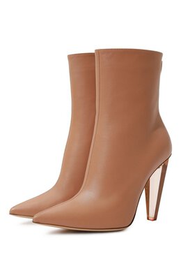 Gianvito Rossi: Бежевые ботинки 