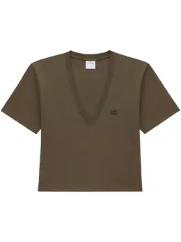 Courrèges: Зелёная футболка 
