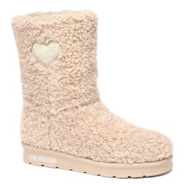 Love Moschino: Бежевые угги 
