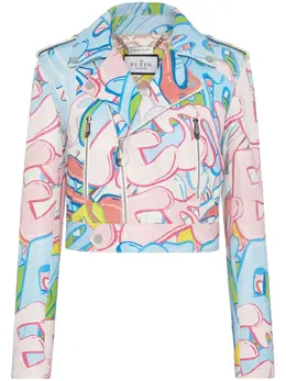 Philipp Plein: Кожаная куртка  Graffiti