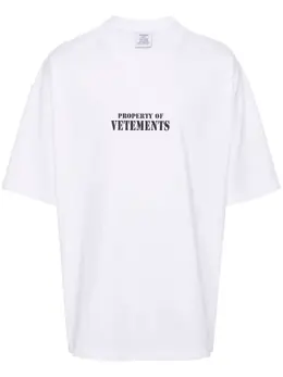 VETEMENTS: Футболка с принтом 