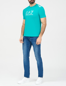 EA7 EMPORIO ARMANI: Блакитні футболки 