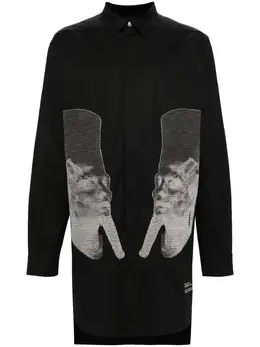 Rick Owens: Хлопковая рубашка  Jumbo