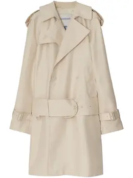 Burberry: Двубортный плащ 