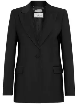 Philipp Plein: Чёрный жакет  Crystal