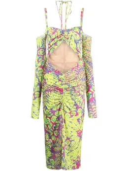 Versace Jeans Couture: Платье с абстрактным принтом 