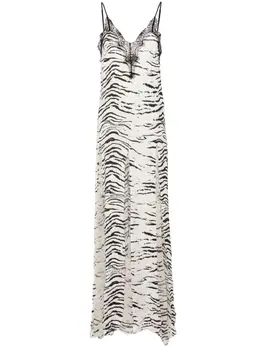 Elisabetta Franchi: Платье с животным принтом 