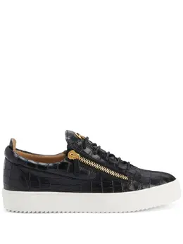 Giuseppe Zanotti: Чёрные кроссовки  Frankie