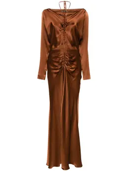 Alberta Ferretti: Атласное платье 