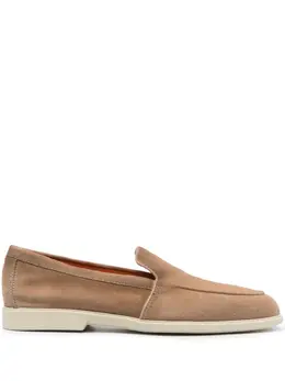 Santoni: Бежевые туфли 