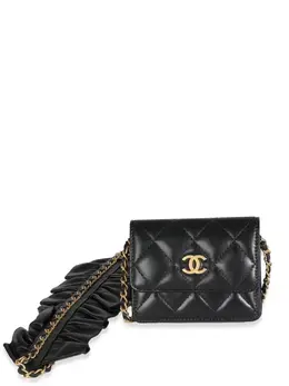 CHANEL Pre-Owned: Чёрный картхолдер 
