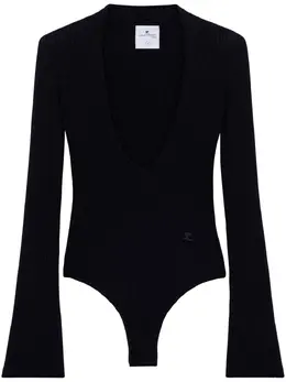 Courrèges: Чёрный боди 
