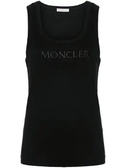 Moncler: Чёрная майка 