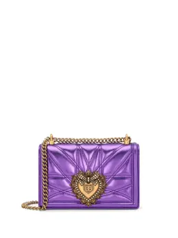 Dolce & Gabbana: Фиолетовая сумка  Devotion