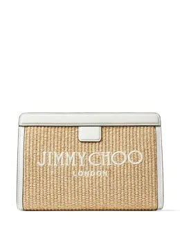 Jimmy Choo: Бежевый клатч 
