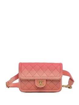 CHANEL Pre-Owned: Розовая поясная сумка 