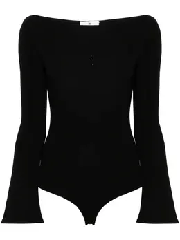 Courrèges: Чёрный боди 