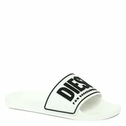 DIESEL: Белые шлёпанцы 
