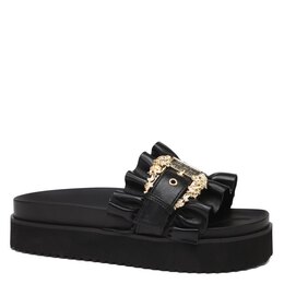 Versace Jeans Couture: Чёрные шлёпанцы 