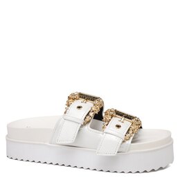 Versace Jeans Couture: Белые шлёпанцы 