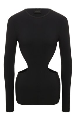 Balenciaga: Топ с вырезом по бокам 