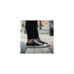 Converse: Чёрные кеды  Chuck Taylor All Star